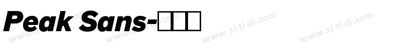 Peak Sans字体转换
